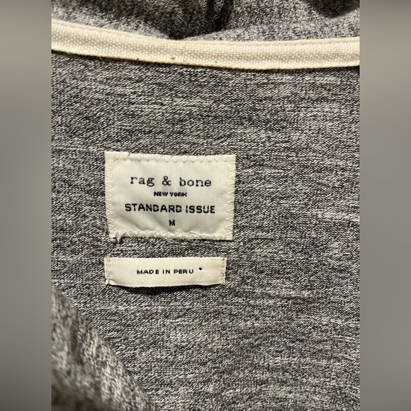 Rag & Bone size M Grey Gray Polo shirt - Picture 3 of 3